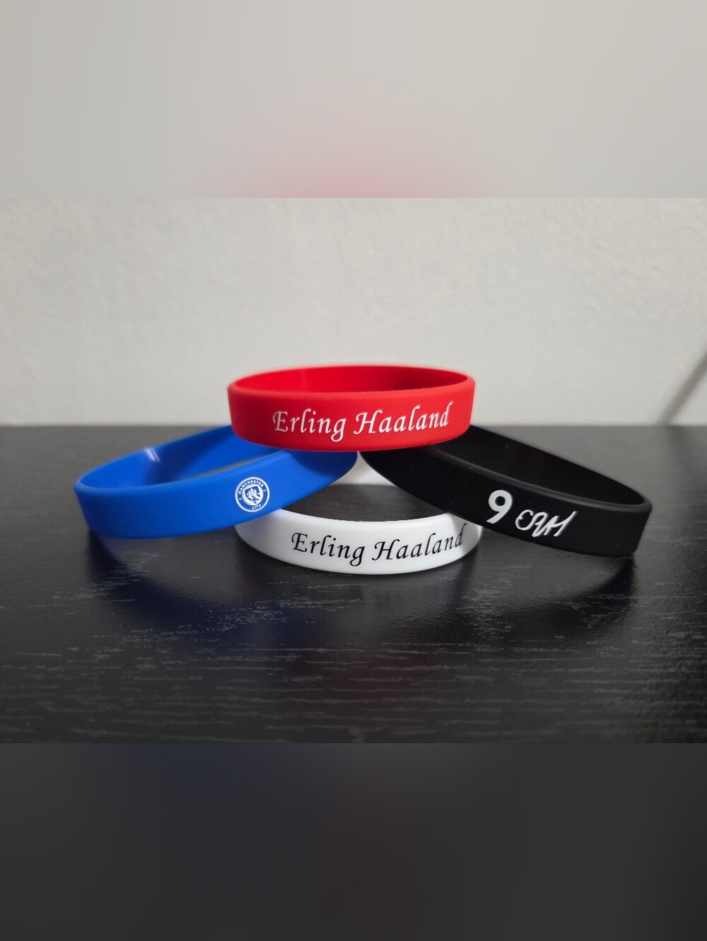 (4pc) Erling Haaland Signature Soccer Silicone Bracelets Norway Manchester City